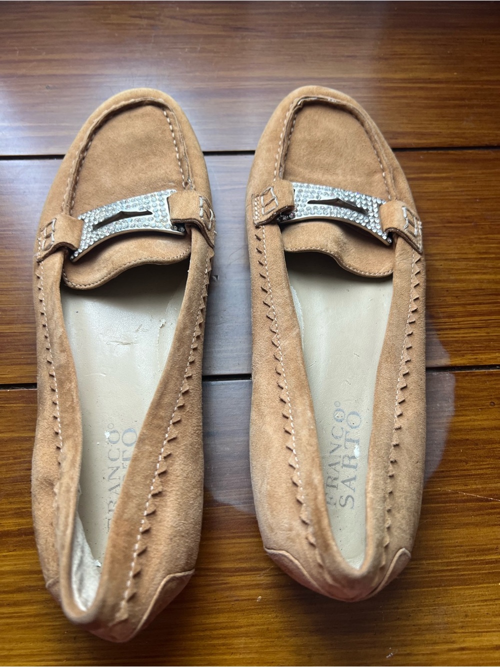 Franco Sarto Women’s Tan Suede Driving Loafers